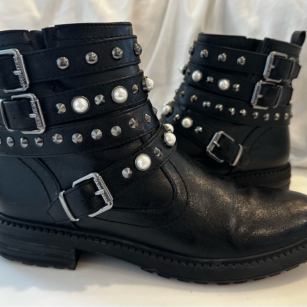 Black Studded Ankle Boots
